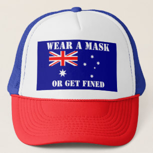 GORRA DE CAMIONERO AUSSIE LLEVA UNA REGLA DE MÁSCARA