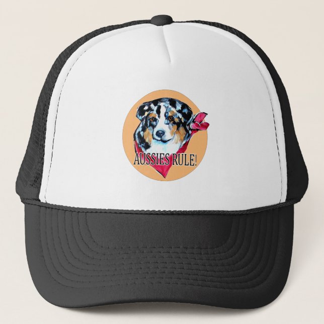 GORRA DE CAMIONERO AUSTRALIAN SHEPHERD (Anverso)