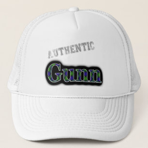 Gorra De Camionero Auténtico Clan Gunn Scottish Tartan Name Design