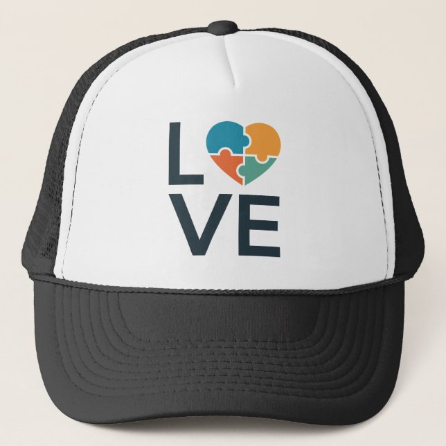 Gorra De Camionero Autismo Amor (Anverso)