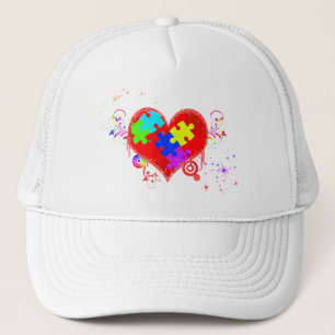 Gorra De Camionero Autismo Corazón Brillante