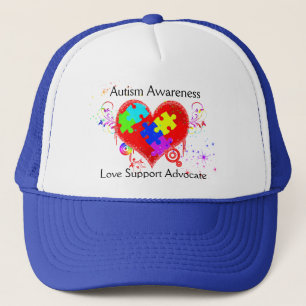 Gorra De Camionero Autismo Corazón Brillante