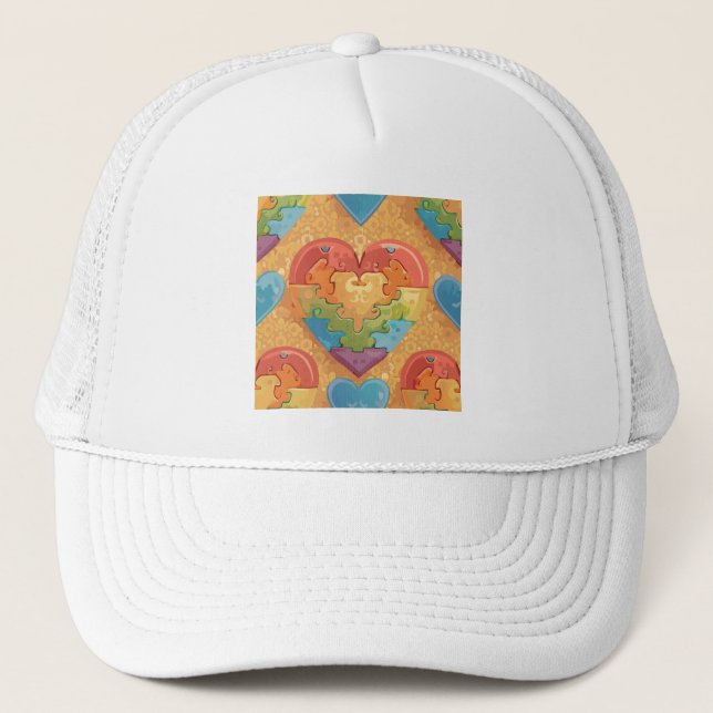 Gorra De Camionero Autismo del corazón (Anverso)