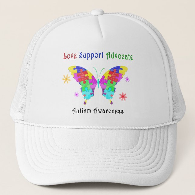 Gorra De Camionero Autismo mariposa (Anverso)