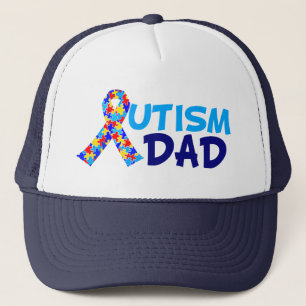Gorra De Camionero Autismo Papá Cinta de Conciencia Azul del Día del 