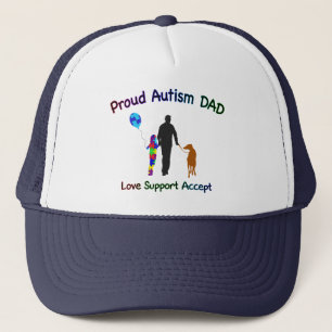 Gorra De Camionero Autismo papá con perro