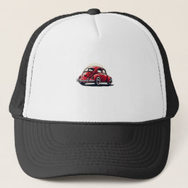 Gorra De Camionero Auto clásico del modelo rojo de 1960