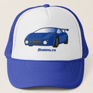 Gorra De Camionero Autobús deportivo azul con ilustracion aéreo