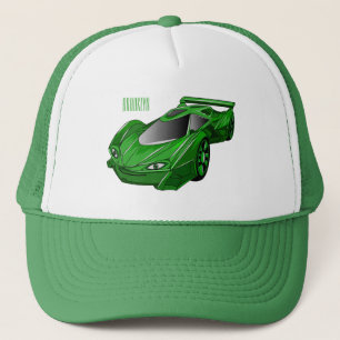 Gorra De Camionero Autobús deportivo verde con ilustracion aéreo
