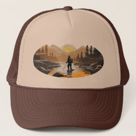 Gorra De Camionero Automeditación Pesca De Mosca En Arroyo De Montaña