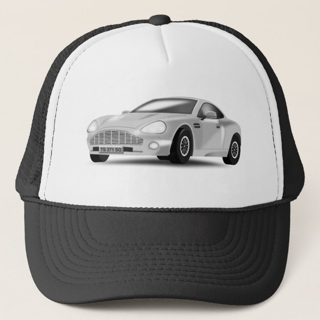 Gorra De Camionero Automóvil plateado (Anverso)