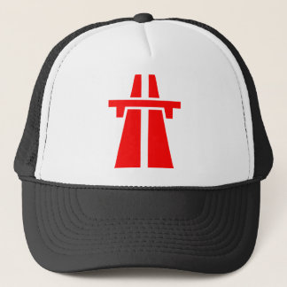 Gorra De Camionero Autopista, Autobahn - Rojo