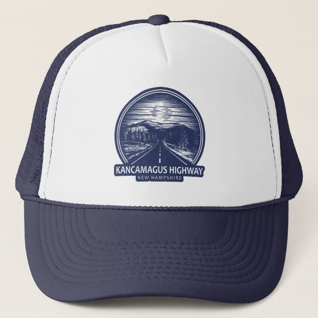Gorra De Camionero Autopista Kancamagus Bosque de Nuevo Hampshire (Anverso)