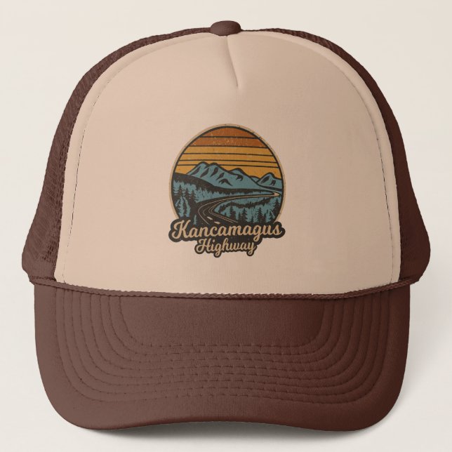 Gorra De Camionero Autopista Kancamagus New Hampshire Retro (Anverso)