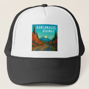 Gorra De Camionero Autopista Kancamagus New Hampshire Sunset