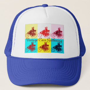 Gorra De Camionero Autos de época reuniendo arte pop