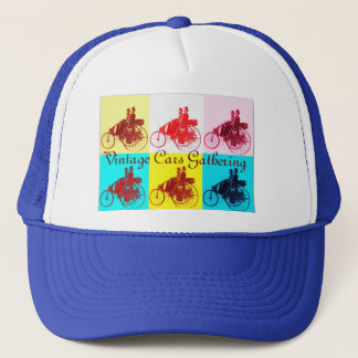 Gorra De Camionero Autos de época reuniendo arte pop
