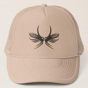Gorra De Camionero Ave abstracta de la tribu negra