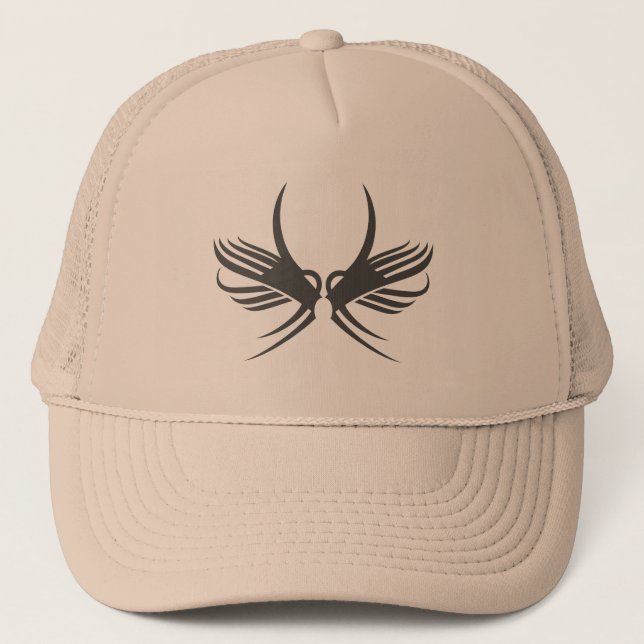 Gorra De Camionero Ave abstracta de la tribu negra (Anverso)