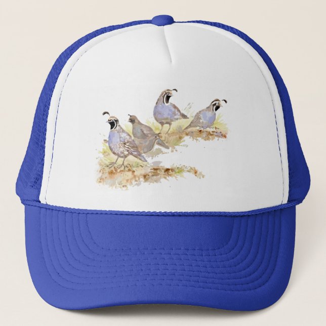 Gorra De Camionero Ave acuática de la familia Quail (Anverso)