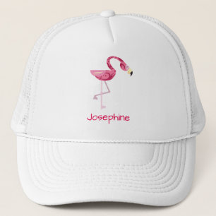 Gorra De Camionero Ave Flamingo Rosa Personalizado