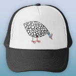 Gorra De Camionero Ave guineafowl<br><div class="desc">Un divertido pájaro de Guinea que pica. Arte original de Nic Squirrell.</div>