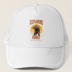 Gorra De Camionero Aventura de Oso de Vacaciones Familiares Combinand