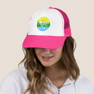 Gorra De Camionero Aventura del tablero de paleta en naturaleza