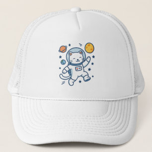 Gorra De Camionero Aventura para gato astronauta