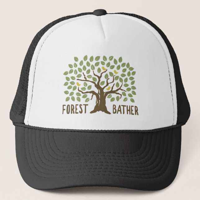 Gorra De Camionero Aves de Cuero Forestal (Anverso)