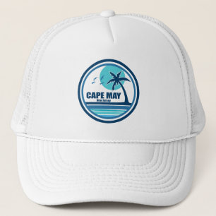 Gorra De Camionero Aves de palmeras de Nueva Jersey de Cabo de Mayo