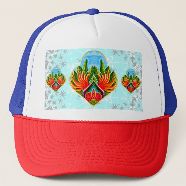 Gorra De Camionero Aves del paraíso de Hawái (Anverso)