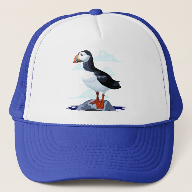 Gorra De Camionero Aves marinas cortadas del Atlántico (Anverso)
