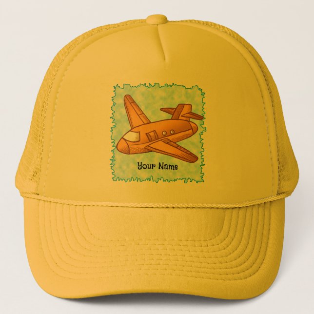 Gorra De Camionero Avión amarillo (Anverso)