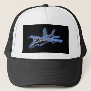 Gorra De Camionero Avión de combate del azul del avispón F/A-18