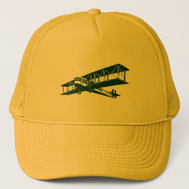Gorra De Camionero Avión de cosecha - Verde oscuro (Anverso)