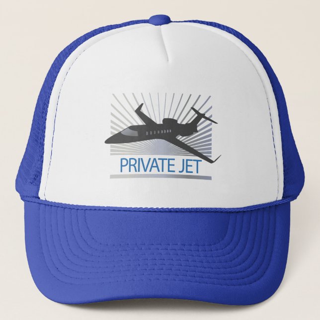 Gorra De Camionero Avión de reacción privado (Anverso)