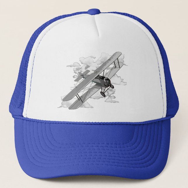 Gorra De Camionero Avión del vintage (Anverso)