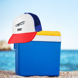 Gorra De Camionero Avión Guay Black, avión simple y divertido