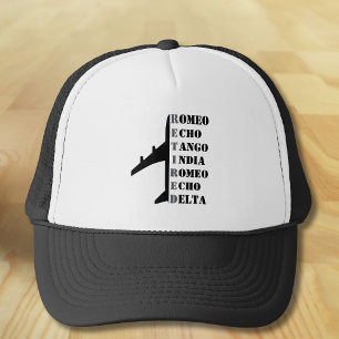 Gorra De Camionero Avión Retirado Alfabeto Fonético Nato Aviación