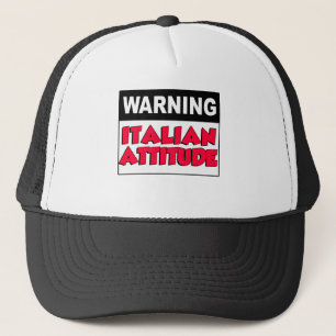 Gorra De Camionero Aviso a la actitud italiana