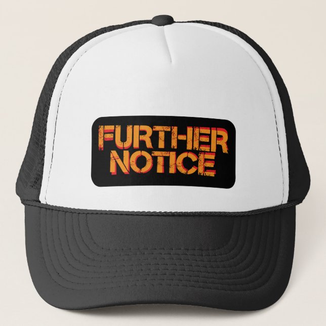 Gorra De Camionero Aviso adicional BG negro (Anverso)