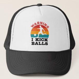 Gorra De Camionero Aviso de Kickball sobre las pelotas de Kickball