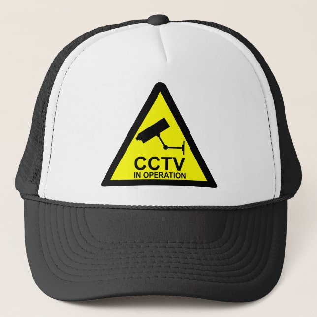Gorra De Camionero Aviso del CCTV (Anverso)