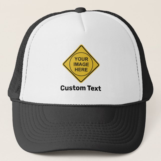 Gorra De Camionero Aviso personalizado Rótulo de diamantes (Anverso)