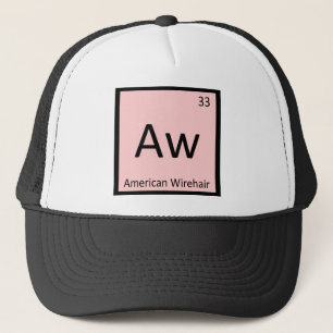 Gorra De Camionero Aw - Gato American Wirehair Elemento Químico