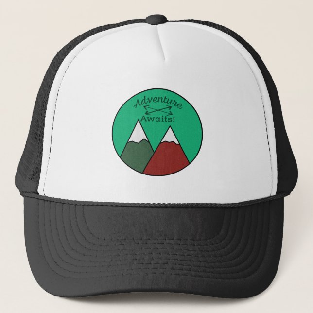Gorra De Camionero Awesome Adventure Awath Mountains Design (Anverso)