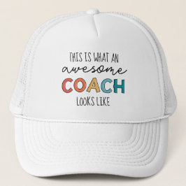 Gorra De Camionero Awesome Coach | Mejor entrenador de todos los tiem