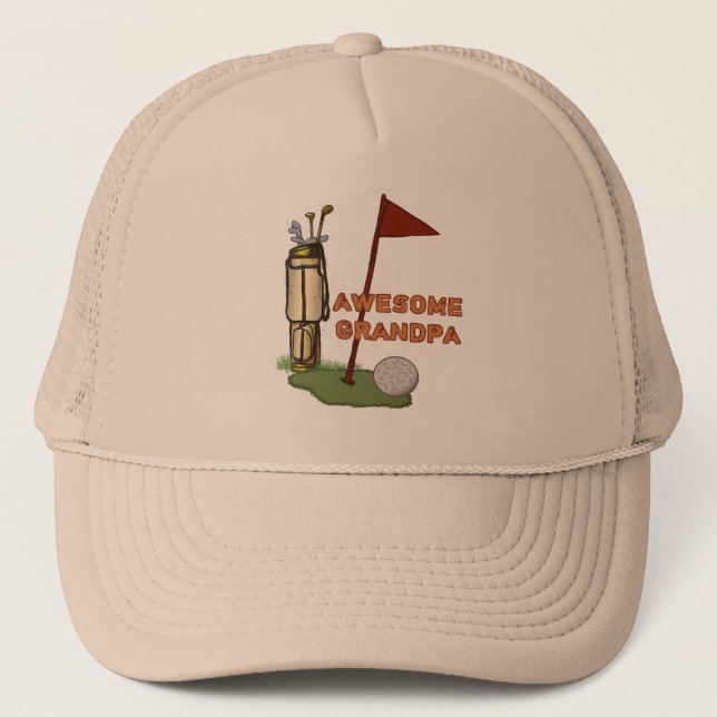 Gorra De Camionero Awesome Grandpa Golf (Anverso)