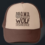 Gorra De Camionero Awesome Wolf<br><div class="desc">Un divertido y lindo regalo de lobo con trastorno obsesivo del lobo y una foto de un bello lobo gris. Me encantan los animales salvajes,  especialmente los lobos.</div>
